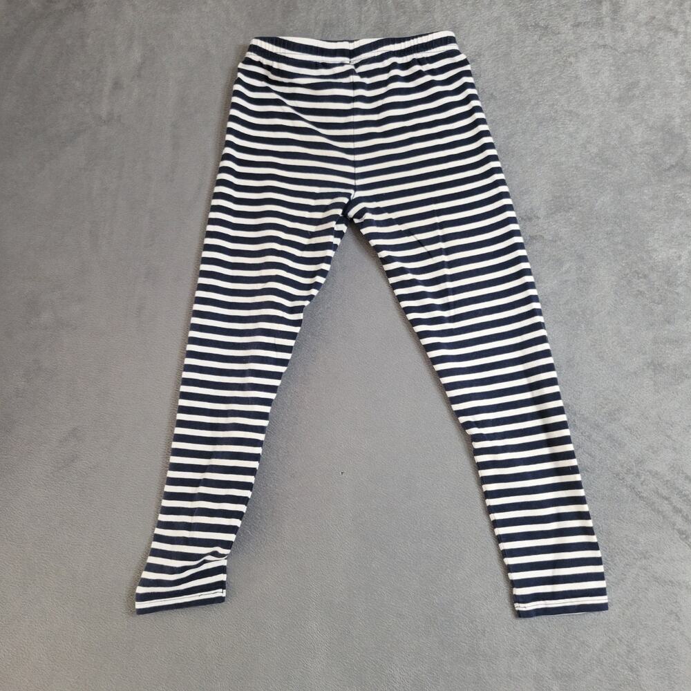 Polo Ralph Lauren Girl Pants Size Medium 8-10 Blue White Striped Pull On Stretch